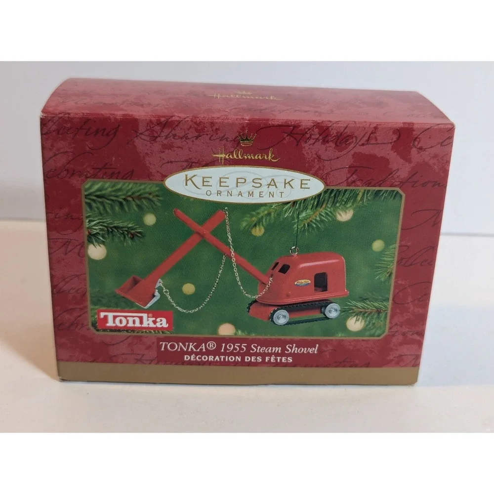 2001 Hallmark - TONKA - 1955 STEAM‎ SHOVEL ornament - DIE-CAST